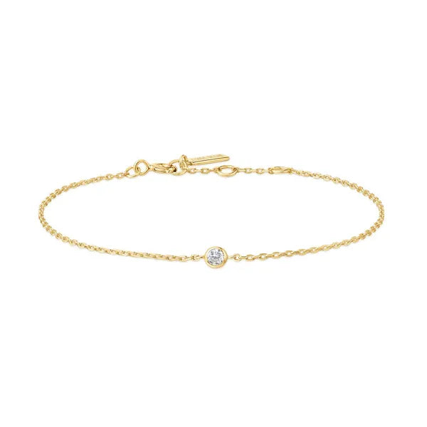 Gold Sparkle Bezel Bracelet-Ania Haie