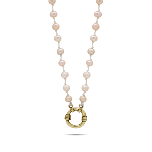 Boho Soul Necklace - Blush Fresh Water Pearl-Waxing Poetic