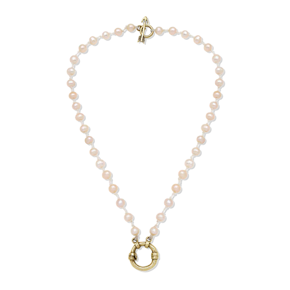 Boho Soul Necklace - Blush Fresh Water Pearl-Waxing Poetic