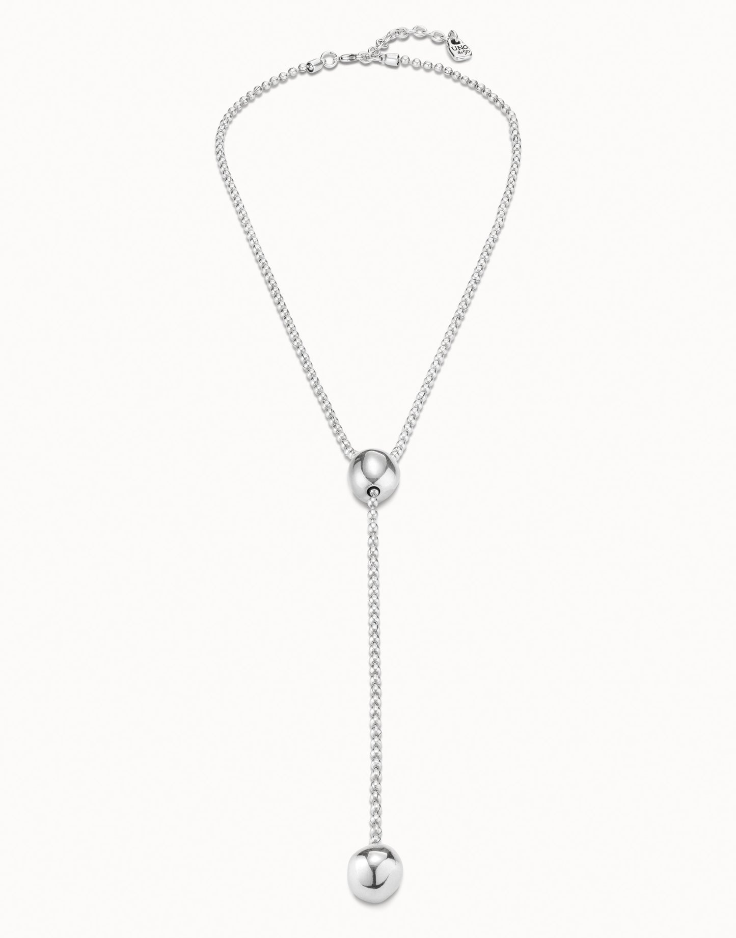 Long adjustable chain necklace- Uno De 50