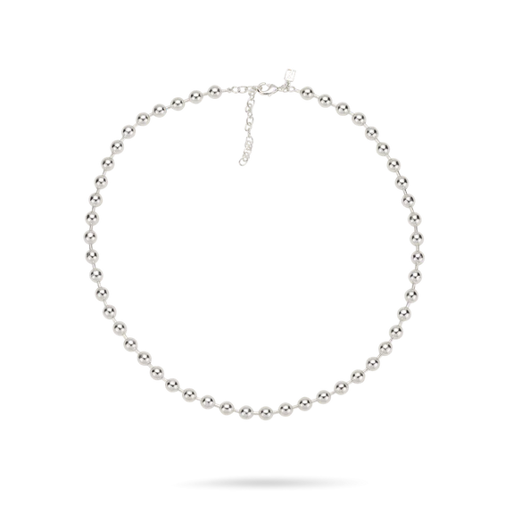 Foundry Ball Necklace - Silver Plate - 18"