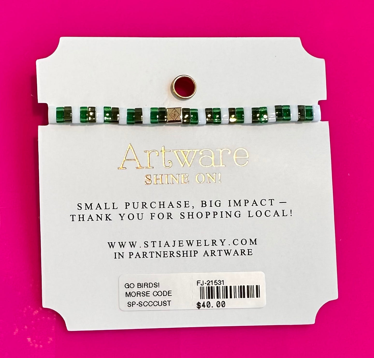GO BIRDS - Eagles Football -Morse Code Bracelet- Skylar Paige