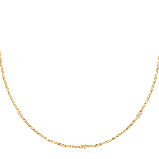 Gold Cross Station Necklace