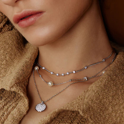 Silver Station Stone Necklace Ania Haie