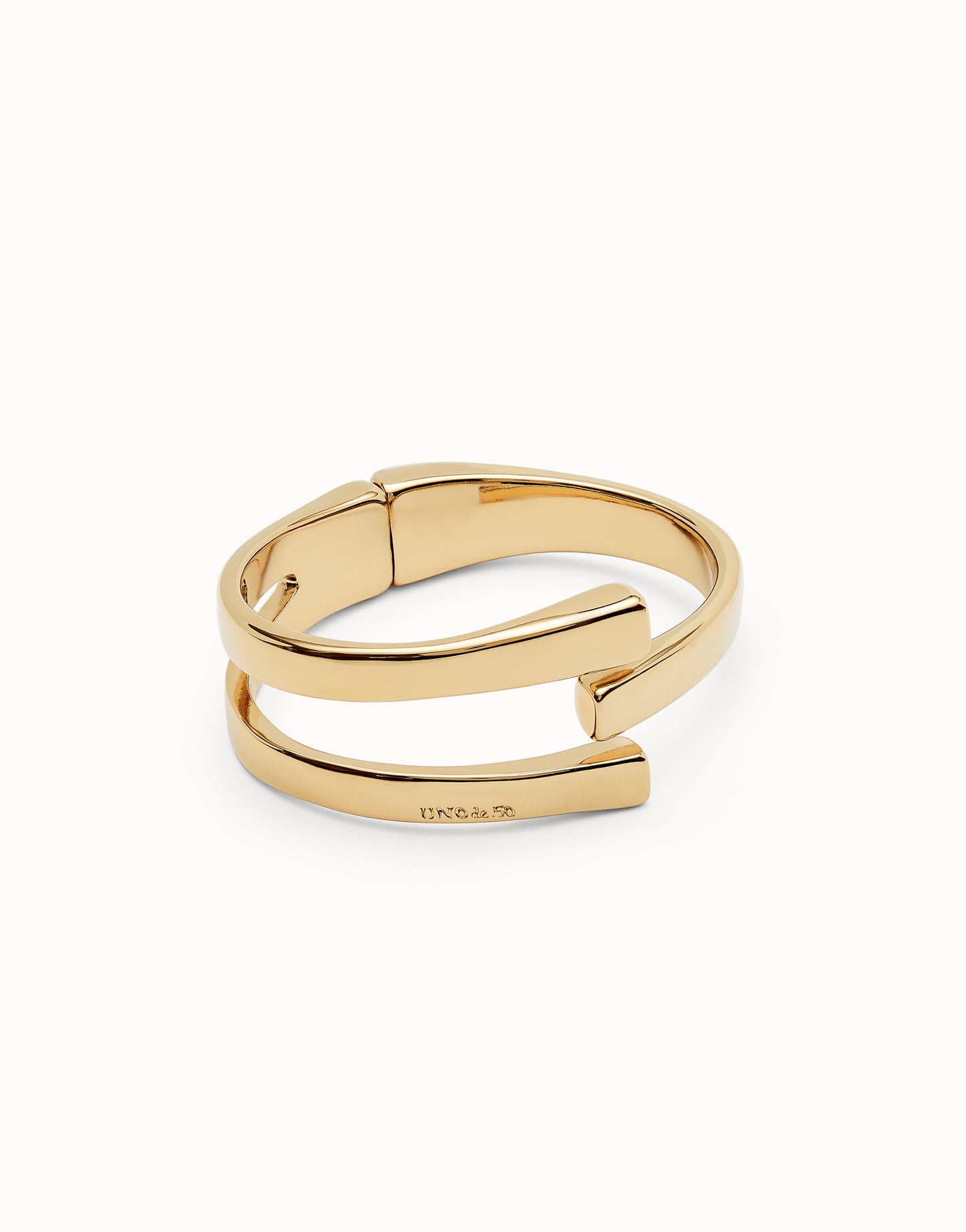 18k gold-plated rigid bracelet-Uno de 50