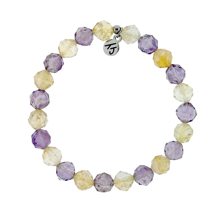 Defining Bracelet- Body and Soul Bracelet with Amethyst Citrine Gemstones-T. Jazelle
