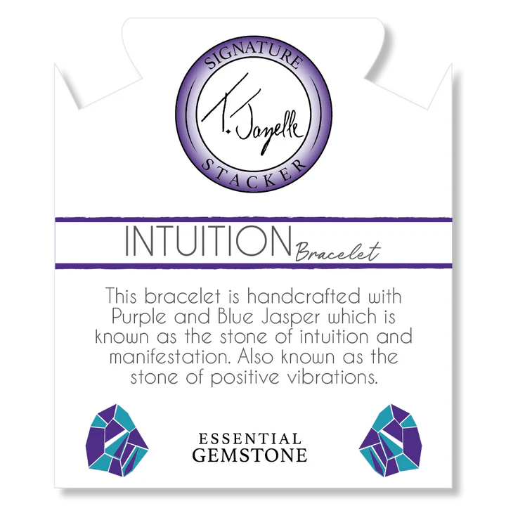 Defining Bracelet- Intuition Bracelet with Purple Blue Jasper Gemstones-T. Jazelle