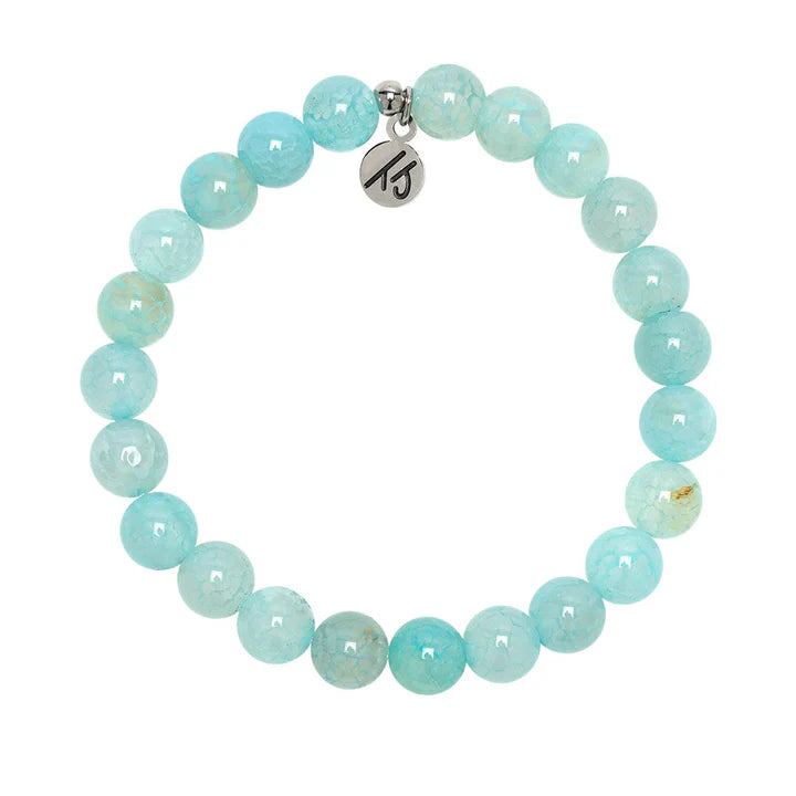 Defining Bracelet- Passion Bracelet with Aqua Fire Agate Gemstones-T. Jazelle