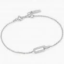 Sterling Silver Glam interlock Bracelet-Ania Haie