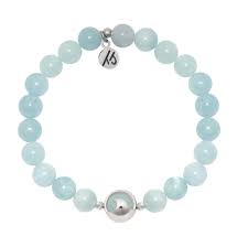 Calming waves-Sterling Silver-Aquamarine Bracelet- T.Jazelle
