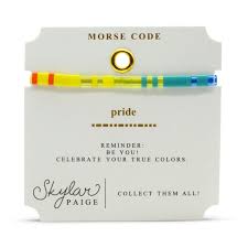 Pride-Skylar Paige-Morse Code Tila Beaded Bracelet