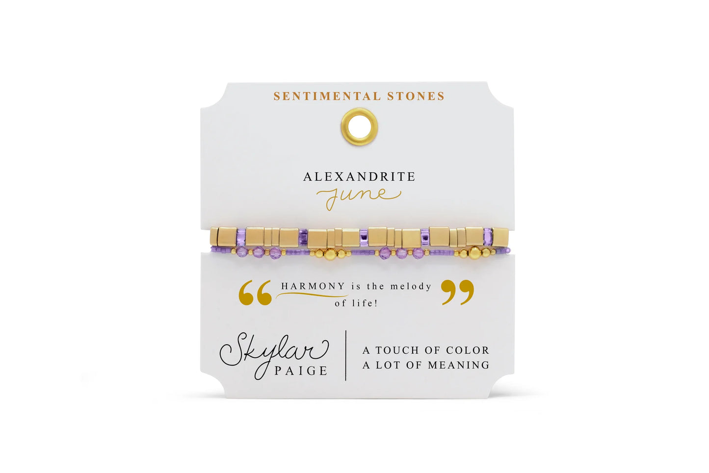 ALEXANDRITE JUNE-Birthstone Bracelet-Tila Bead-Skylar Paige-Stia Couture