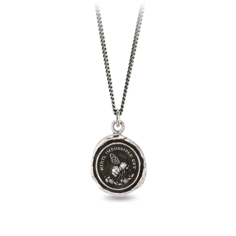 Nothing is impossible-Sterling Silver-Talisman-Wax Seal-Necklace-Pyrrah