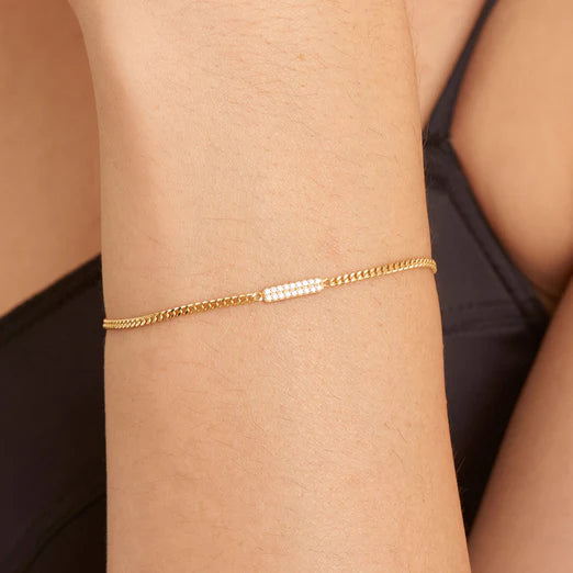 Gold Glam Bar Bracelet-Ania Haie