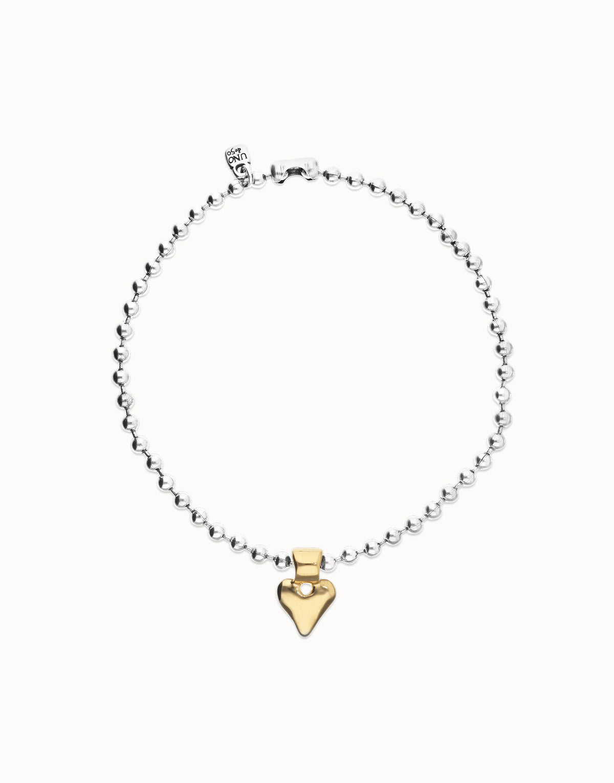 Beat Two-tone Heart Necklace