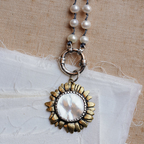 Moon Daisy Pendant