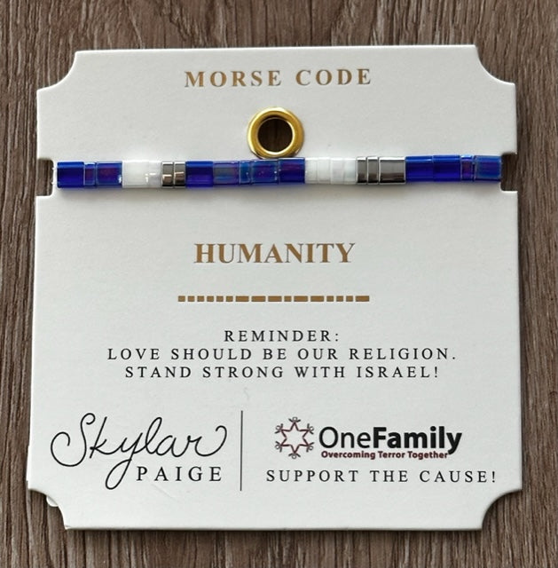 Skylar Paige Morse Code Bracelet "Humanity"