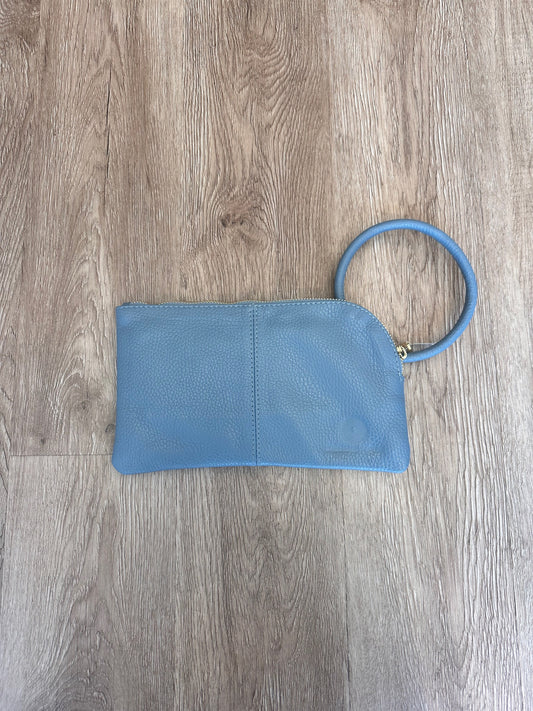 Leather wristlet Denim