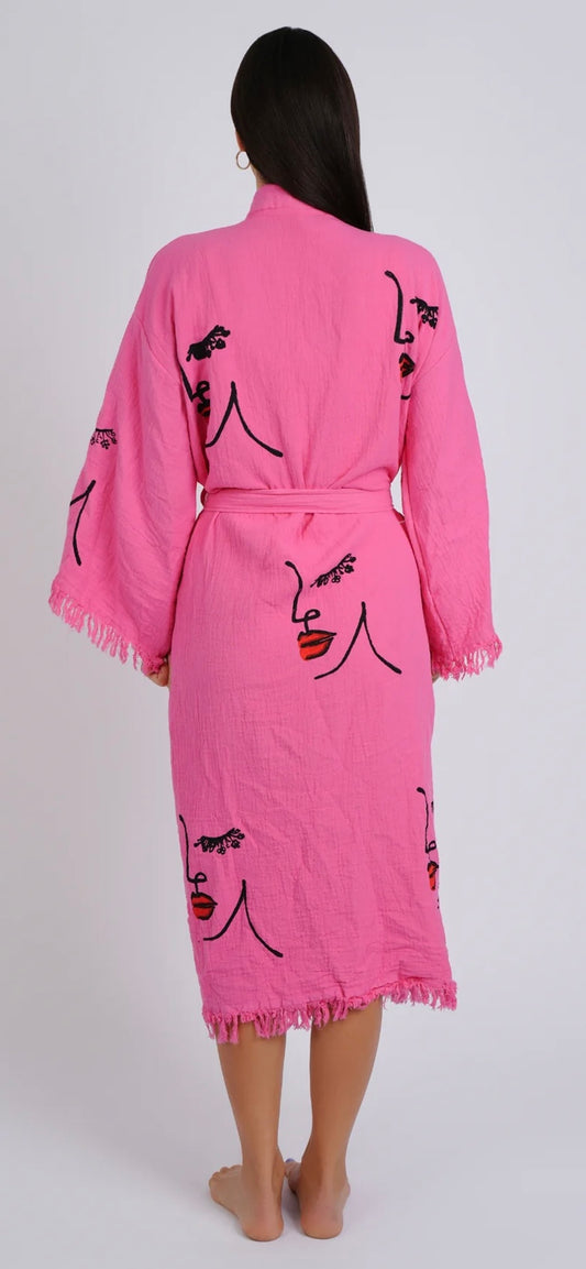 Hot Pink Lady Kaftan