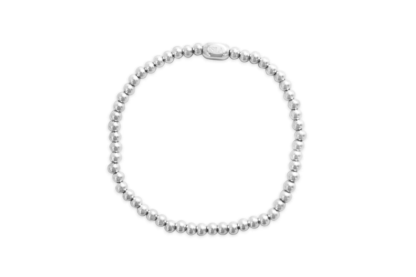 4mm Stainless Steel Ball Stretch Bracelet-Isla by Stia Couture