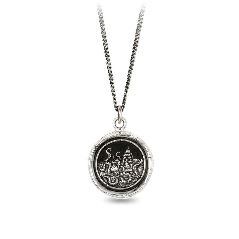 Kraken Talisman Sterling Silver Necklace