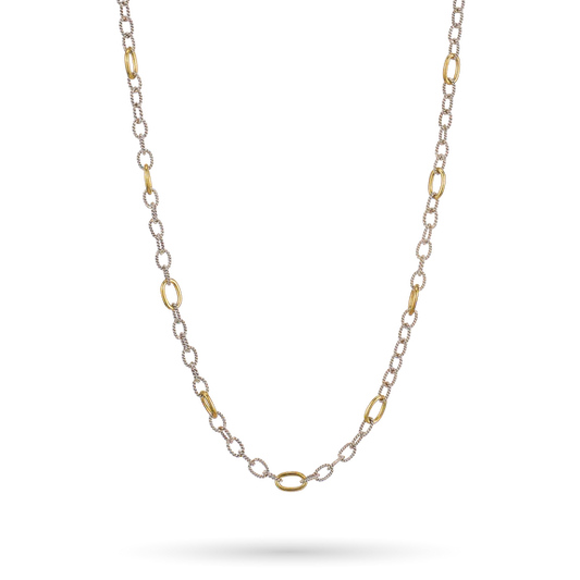 Twisted Link with Brass Rings Chain - 20"