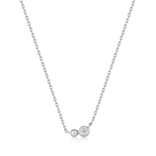 Silver Orb Sparkle Pendant Necklace