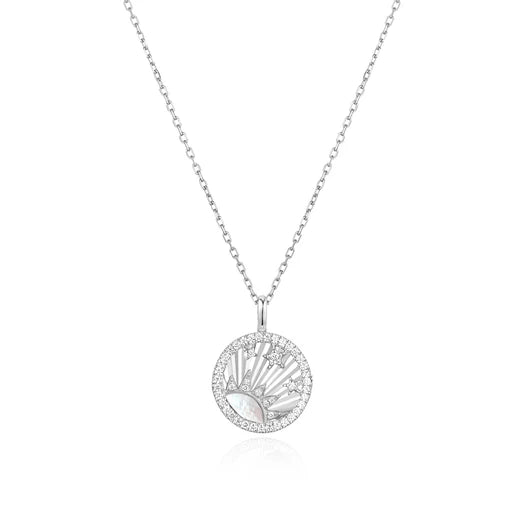 Silver Shiny Sun Star Necklace