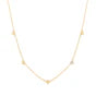 Gold Pavé Puffed Heart Station Necklace-Ania Haie