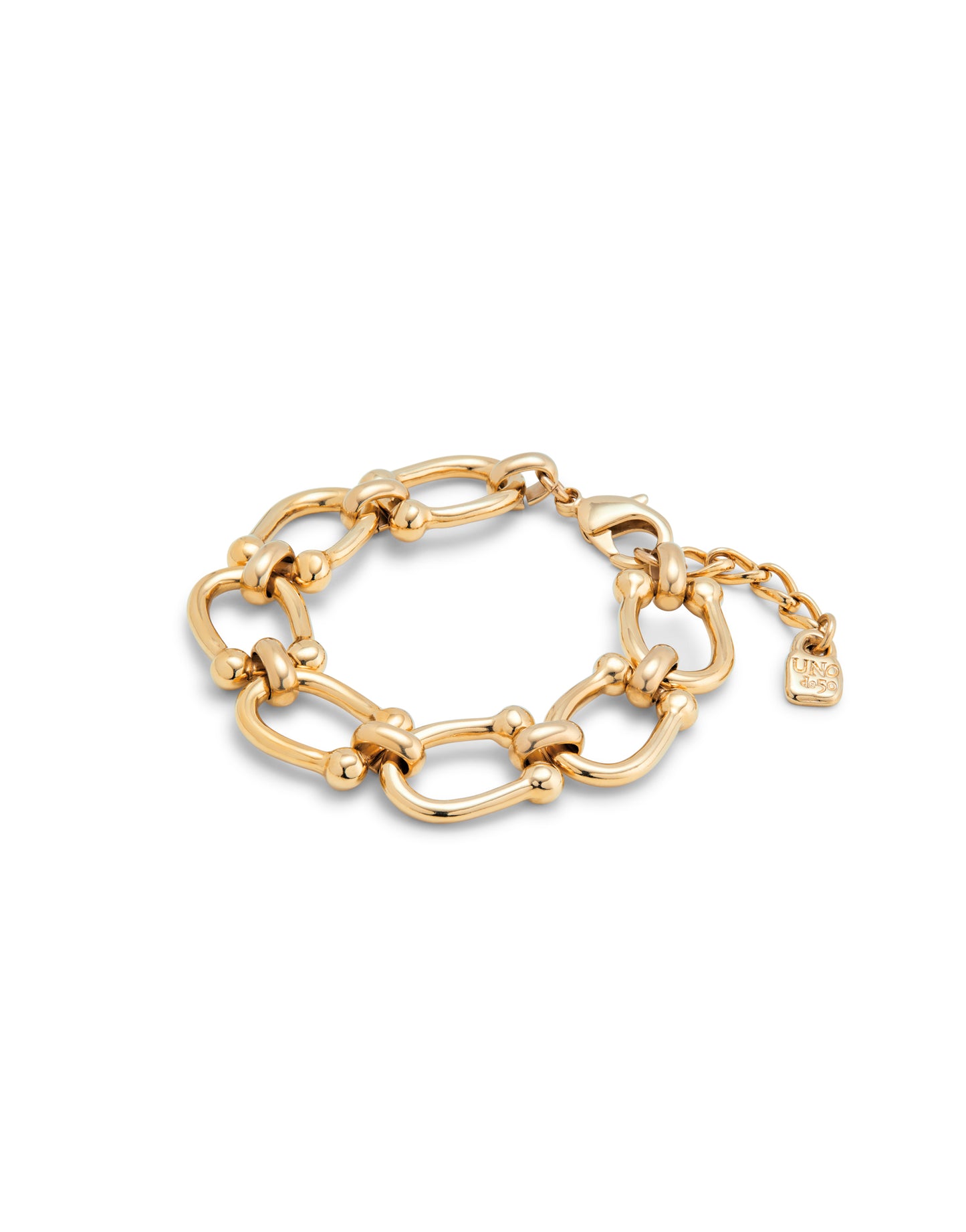 Medium oval link chain bracelet-Uno De 50