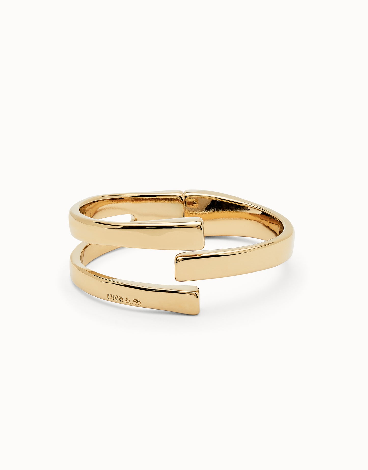 18k gold-plated rigid bracelet-Uno de 50