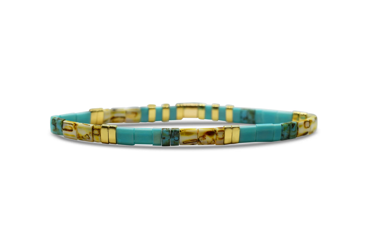 GIGI - Morse Code Tila Beaded Bracelet-Stia-Skylar Paige