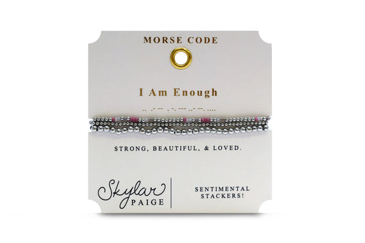 I Am Enough-Tila Bead- Stacking Bracelet- Stia- Skylar Paige