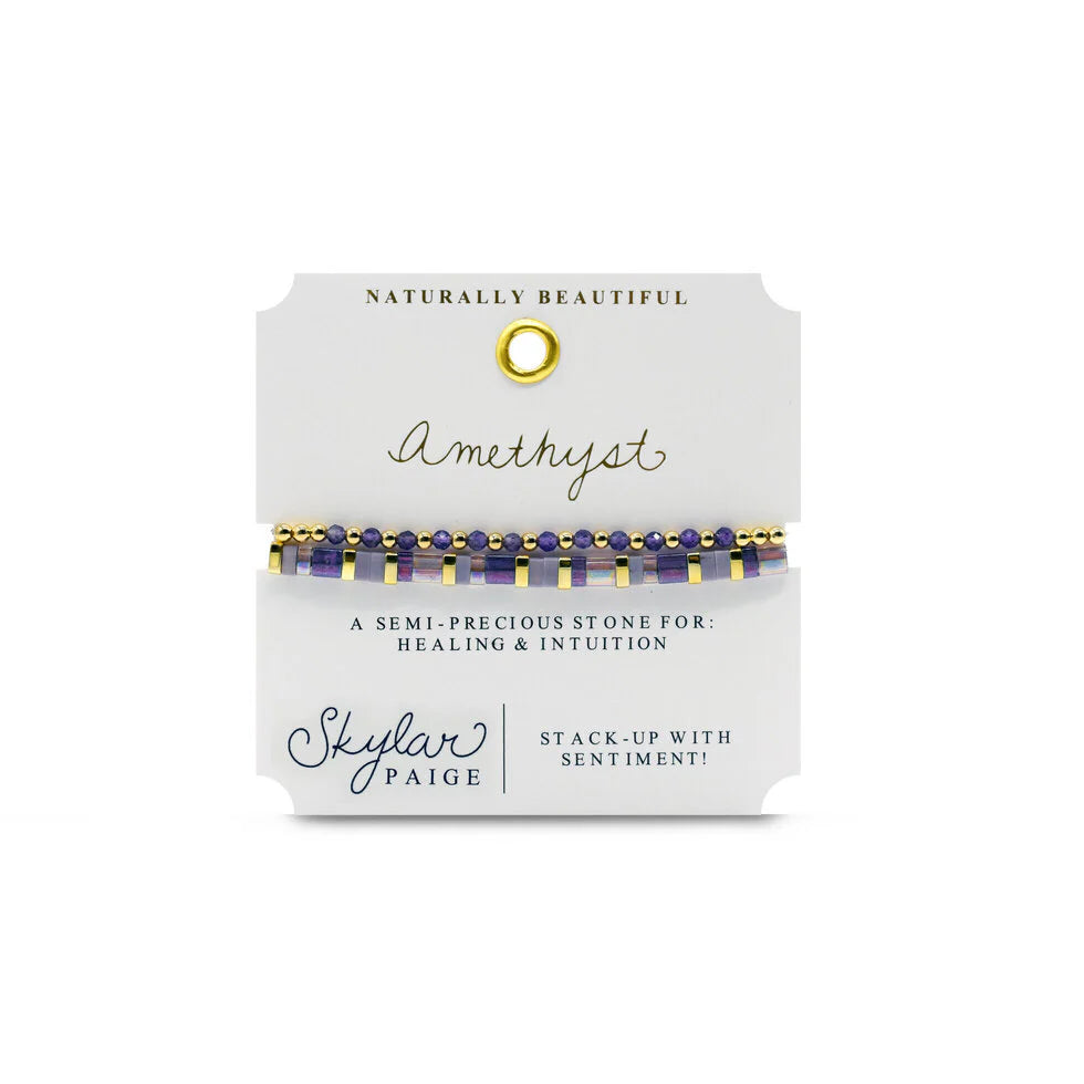 Naturally Beautiful - Amethyst- Stia -Bracelet