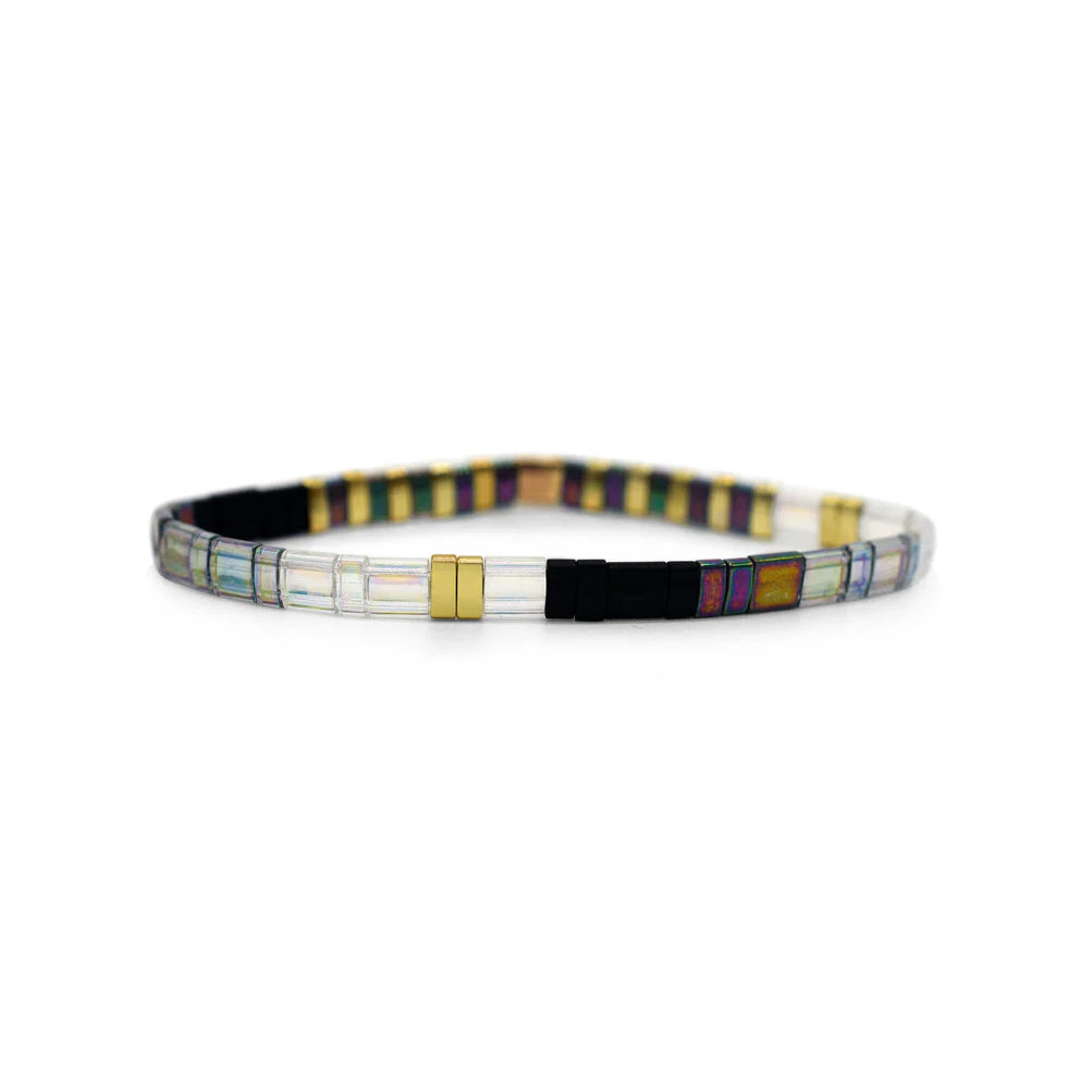 F*CK IT - Morse Code Tila Beaded Bracelet-Skylar Paige