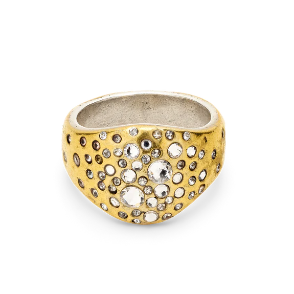 Starshower Omega Ring - Brass (Size 8)- Sterling Silver