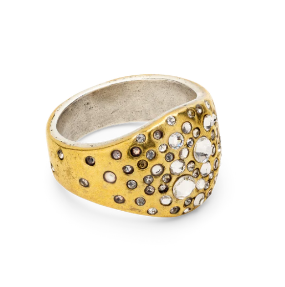 Starshower Omega Ring - Brass (Size 8)- Sterling Silver