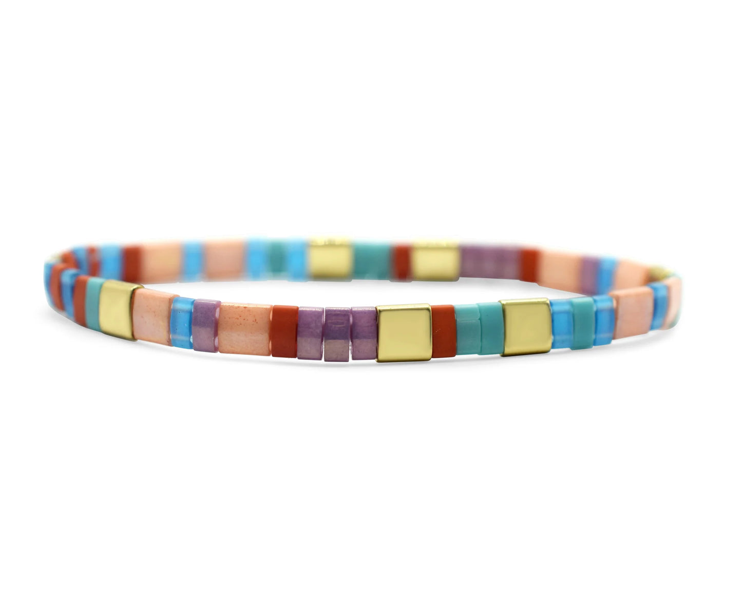 - CELEBRATE - Morse Code Tila Beaded Bracelet - Colorful Confetti- Skylar Paige