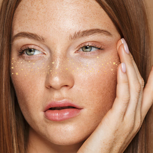 Galatic Gold Face Freckles-Temporary Tattoos- Flash Tattoos