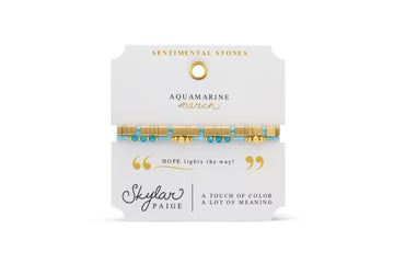 AQUAMARINE-Birthstone Bracelet-Tila Bead-Skylar Paige-Stia Couture