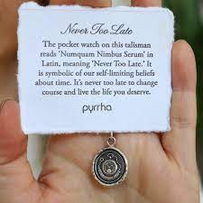 Never Too Late Talisman -Sterling Silver Necklace-Pendent Pyrrha