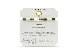 Karma-Morse Code-Skylar Paige-Tila Beaded Bracelet
