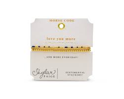 Love you More- Morse Code- Sentimental Stackers- Bracelet