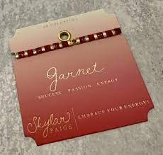 Garnet-Birthstone- Tila Beaded Bracelet-Skylar Paige-Stia Couture