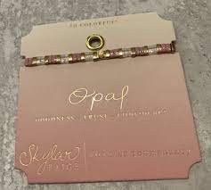 Opal-Birthstone Bracelet-Tila Bead-Skylar Paige-Stia Couture