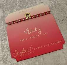 Ruby-Birthstone Bracelet-Tila Bead-Skylar Paige-Stia Couture