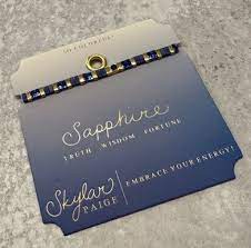 Sapphire- Birthstone Bracelet-Tila Bead-Skylar Paige-Stia Couture