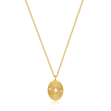 14 k Vermeil Gold Scattered Stars Kyoto Opal Disc Necklace - Ania Haie