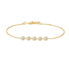 Zoom Gold Pavé Multi Beaded Chain Bracelet-Ania Haie