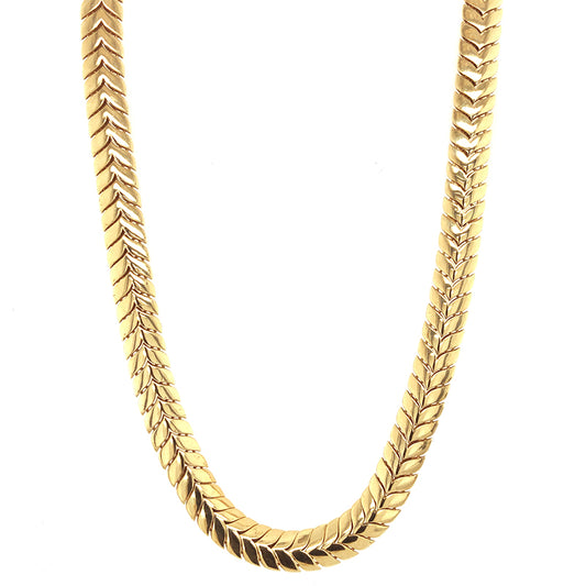 14k Gold Vermeil Herring Chain Necklace